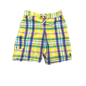 Polo Ralph Lauren Plaid Swim Trunks Boys Size Medium 10/12